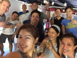 Celebrating after workshop completion