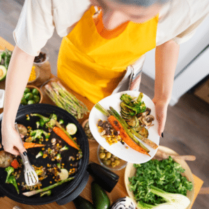 mindfully eating food